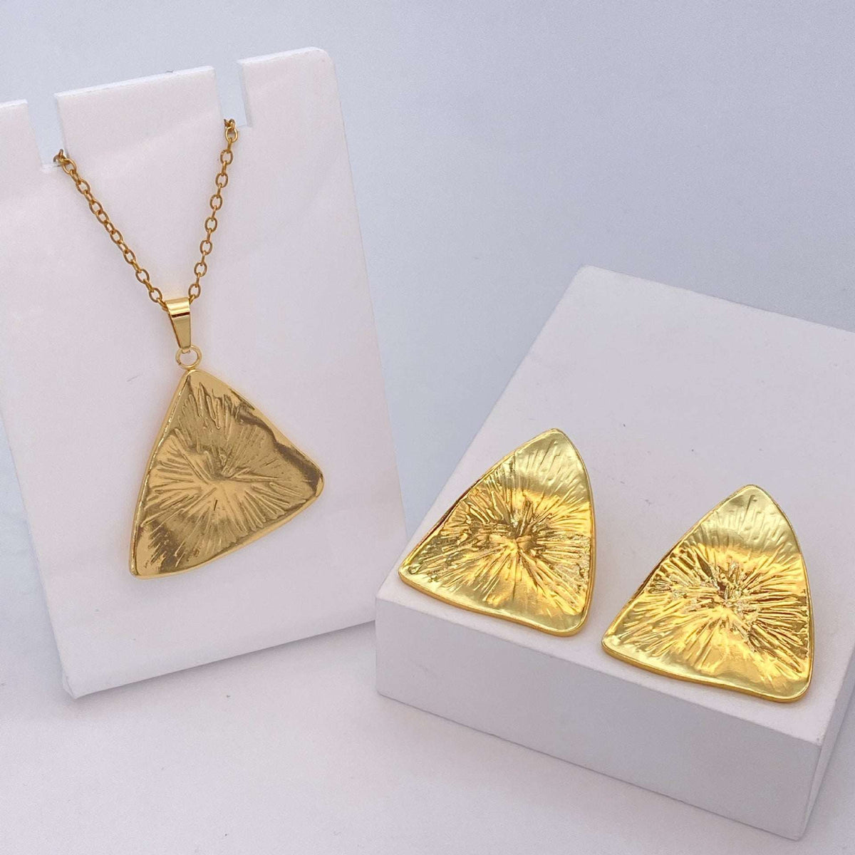 Stainless Steel Earrings and Necklace