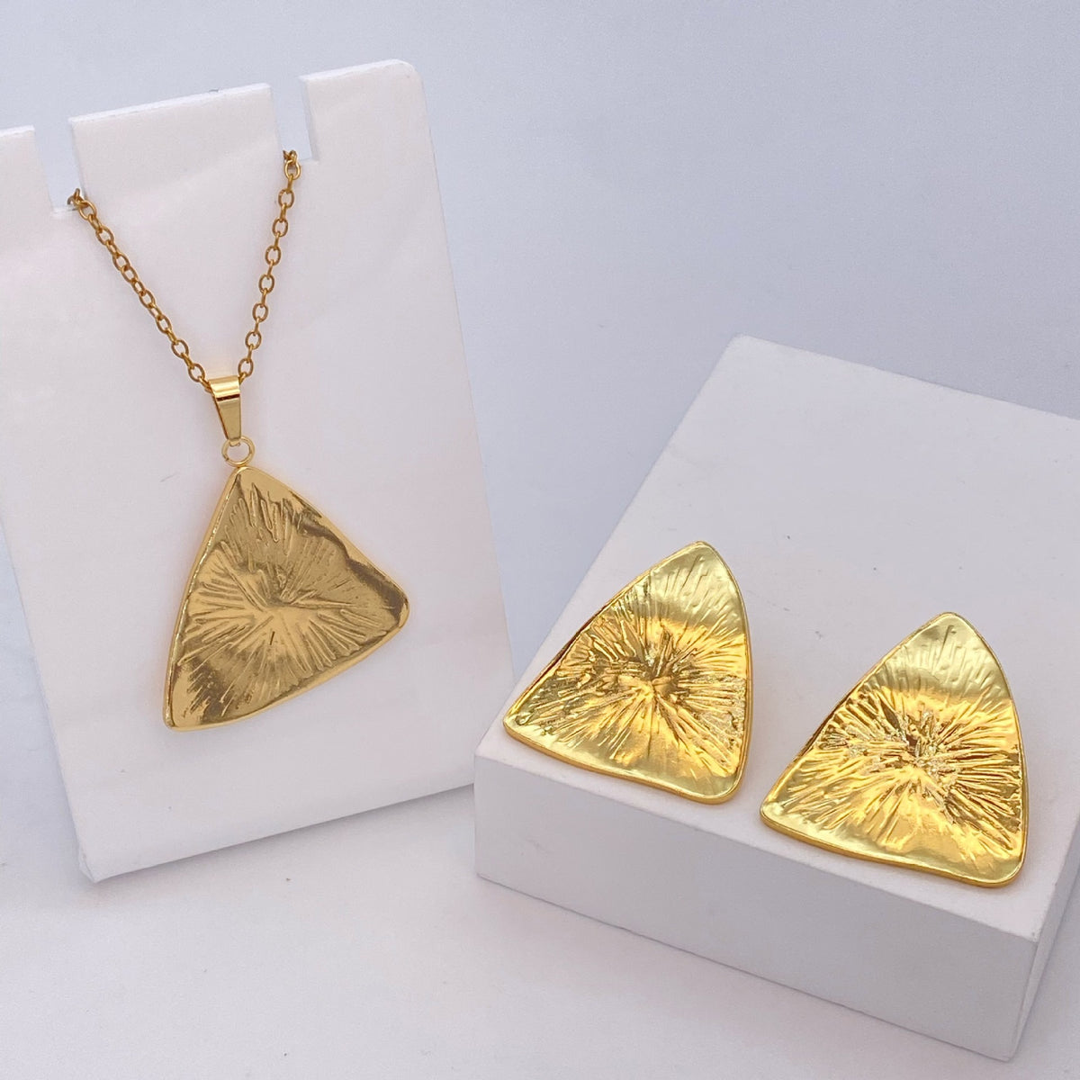Stainless Steel Earrings and Necklace