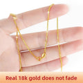 Adjustable 18K Gold Moissanite Clavicle Necklace