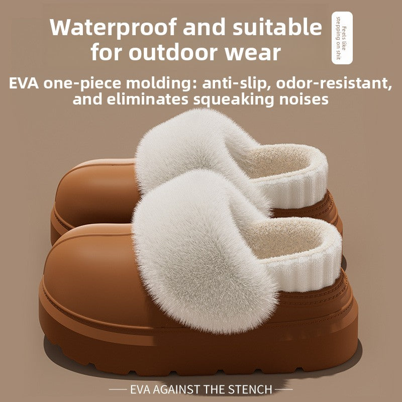 Warm Cotton Slippers with Removable Inner Cover