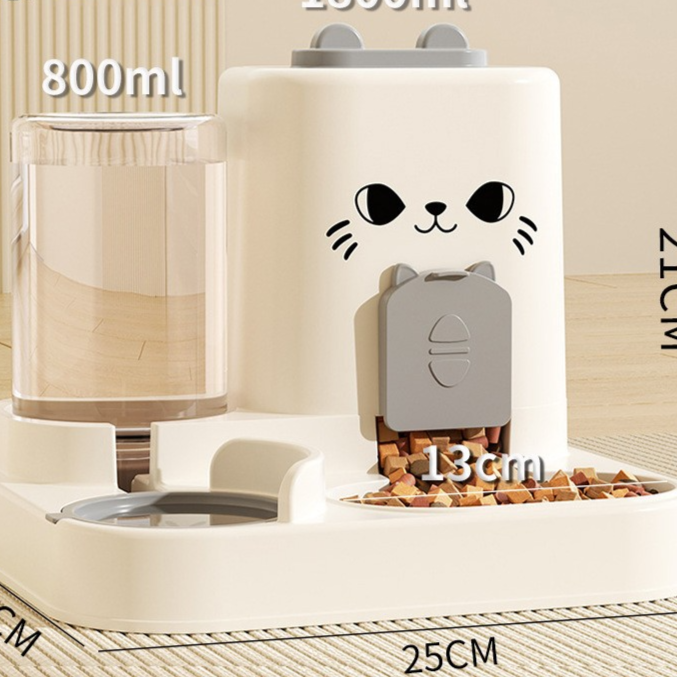 PP Automatic Pet Feeder and Water Dispenser Bowl for Cats and Small Dogs