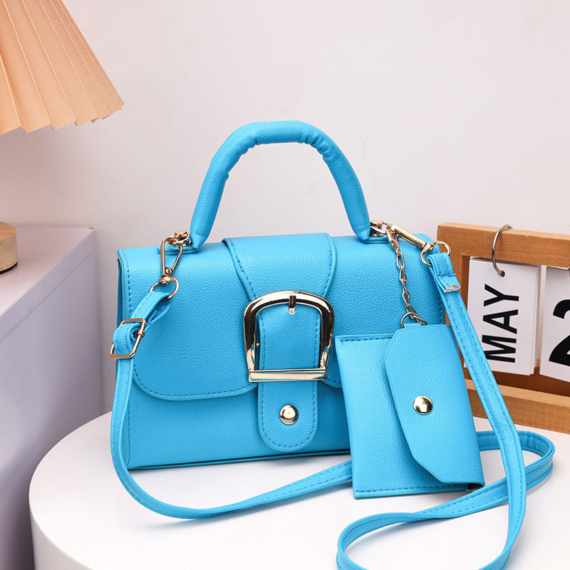 Retro Candy Color Square Crossbody Bag