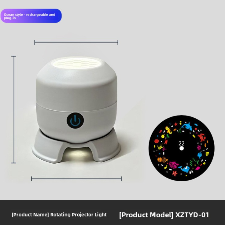 Rotating LED Projection Night Light with Holiday Themes