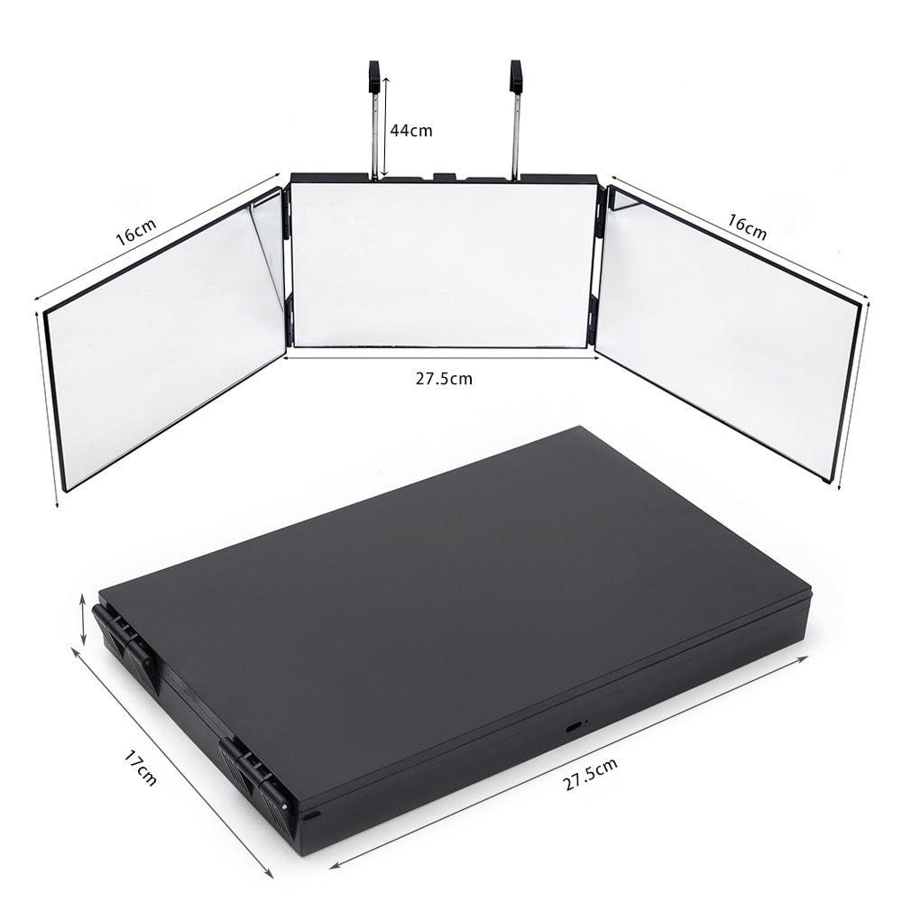 Foldable makeup mirror that can be extended/retracted