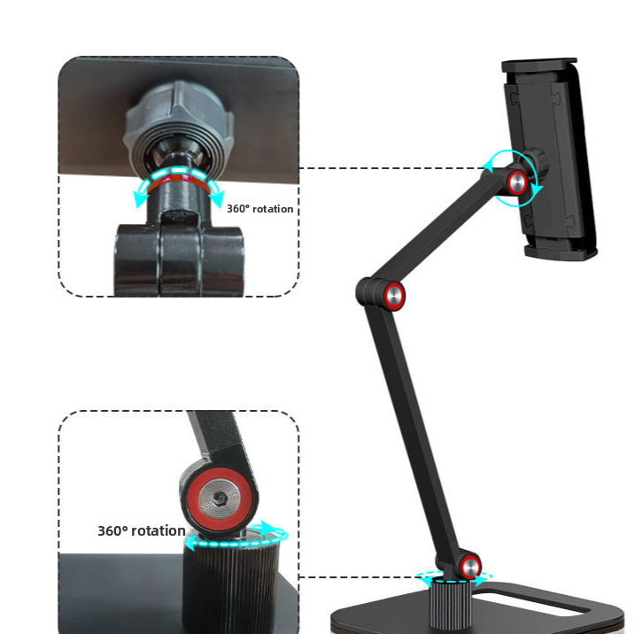 Adjustable Dual Arm Tablet Desktop Stand