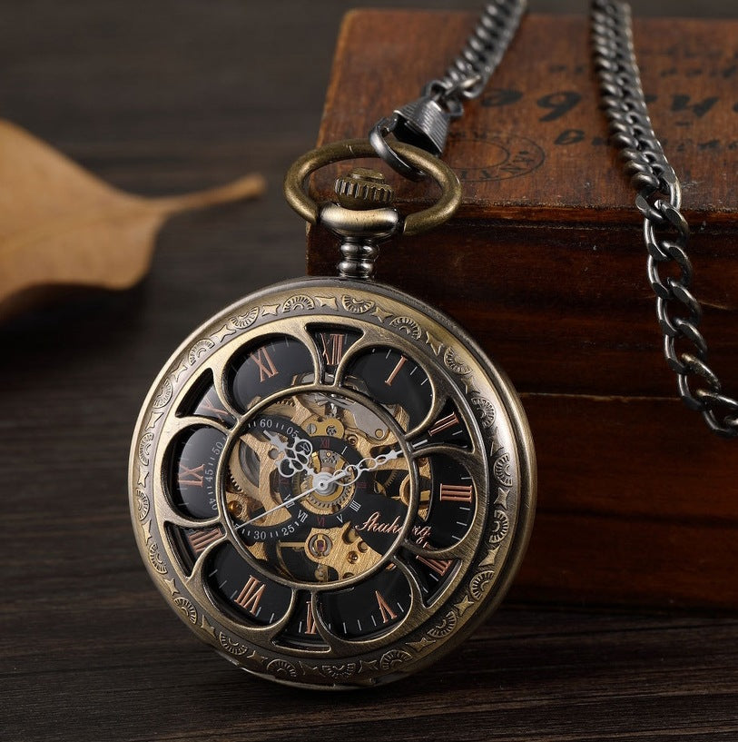 Retro Mechanical Pocket Watch Double Cover