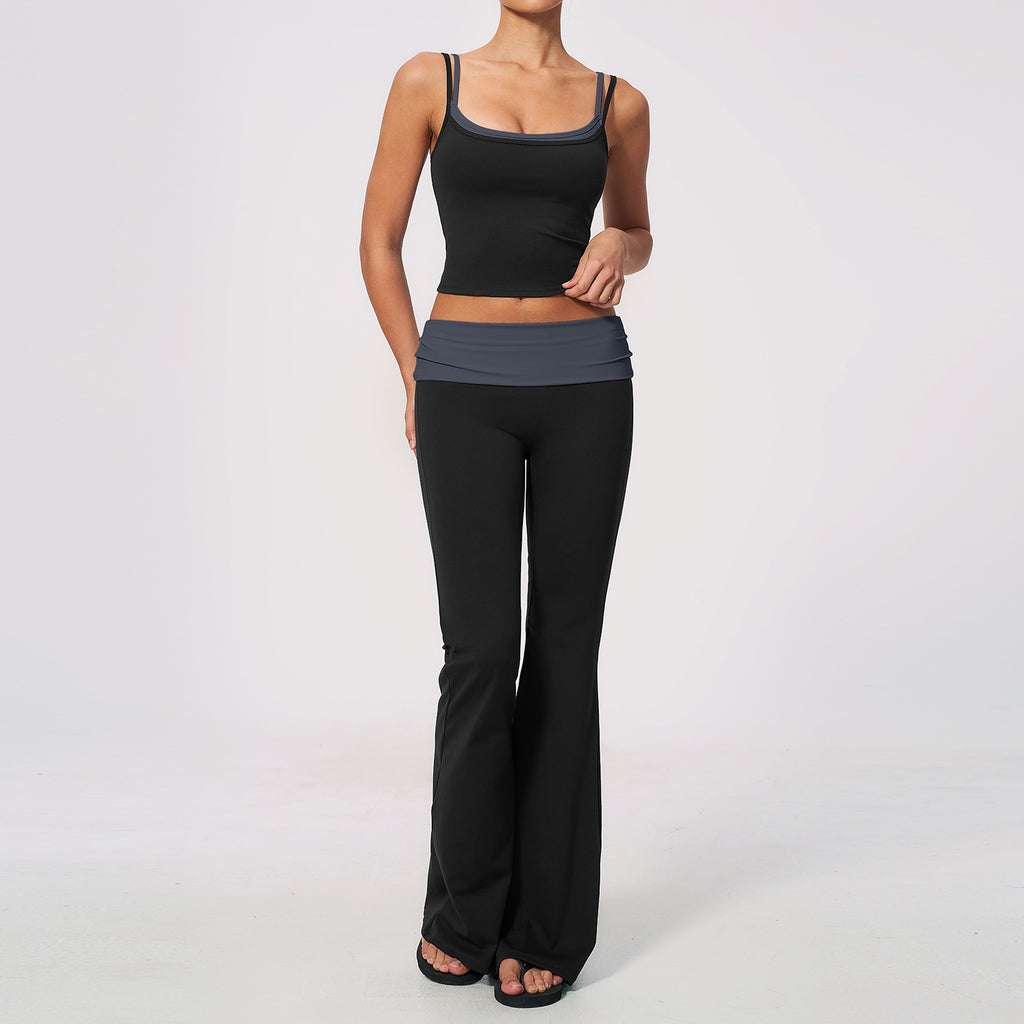 Women's seamless high-waist tummy-reducing and buttock-raising yoga set