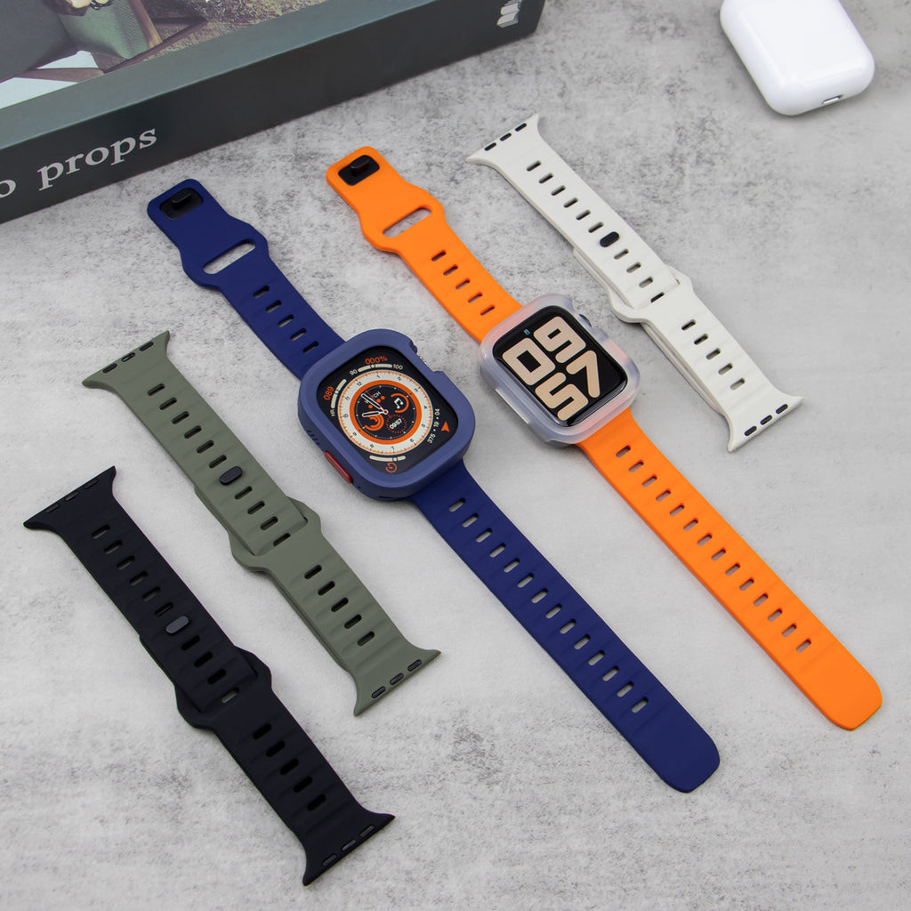 Apple Watch Silicone Strap and Protective Case