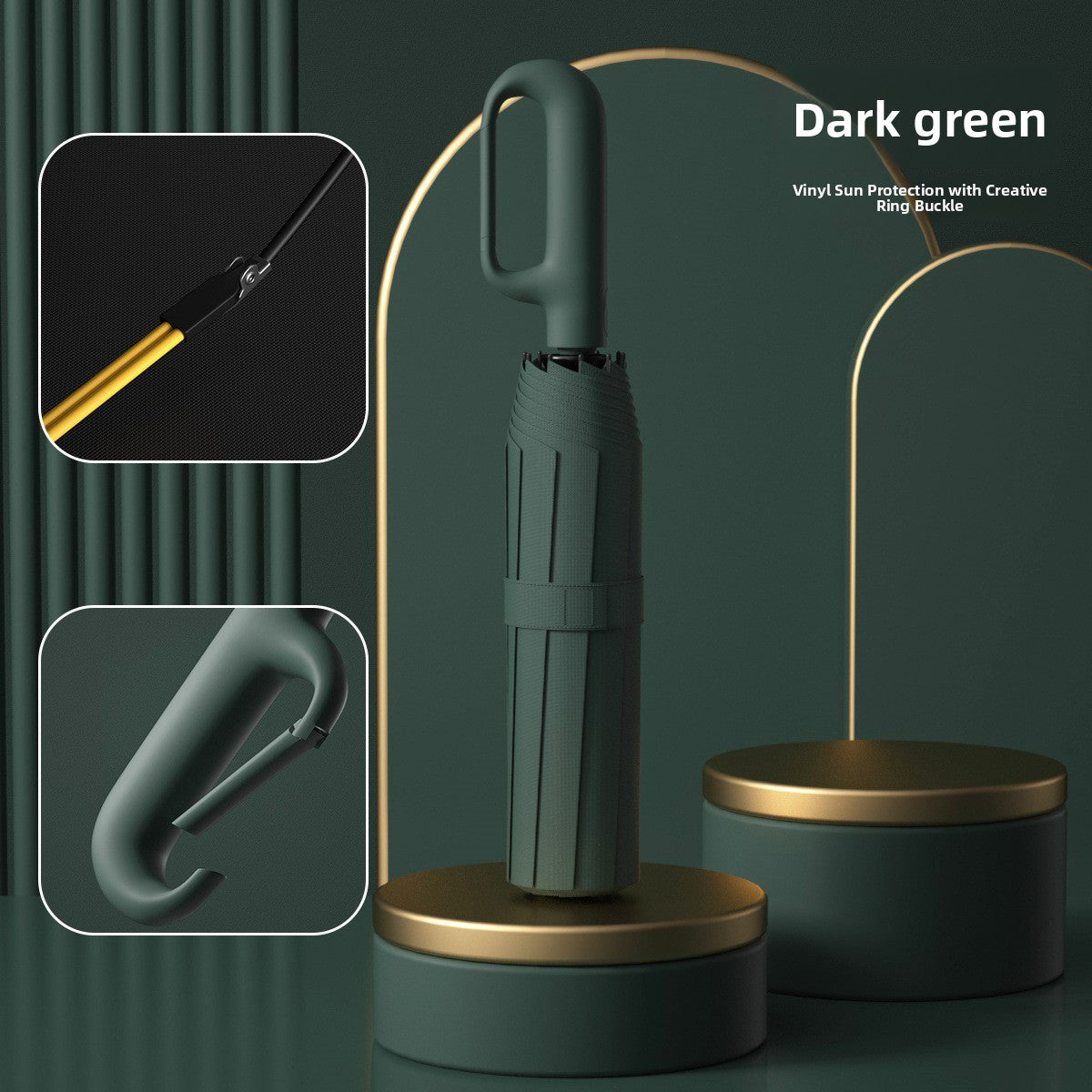 Fully Automatic Umbrella with Ring Handle