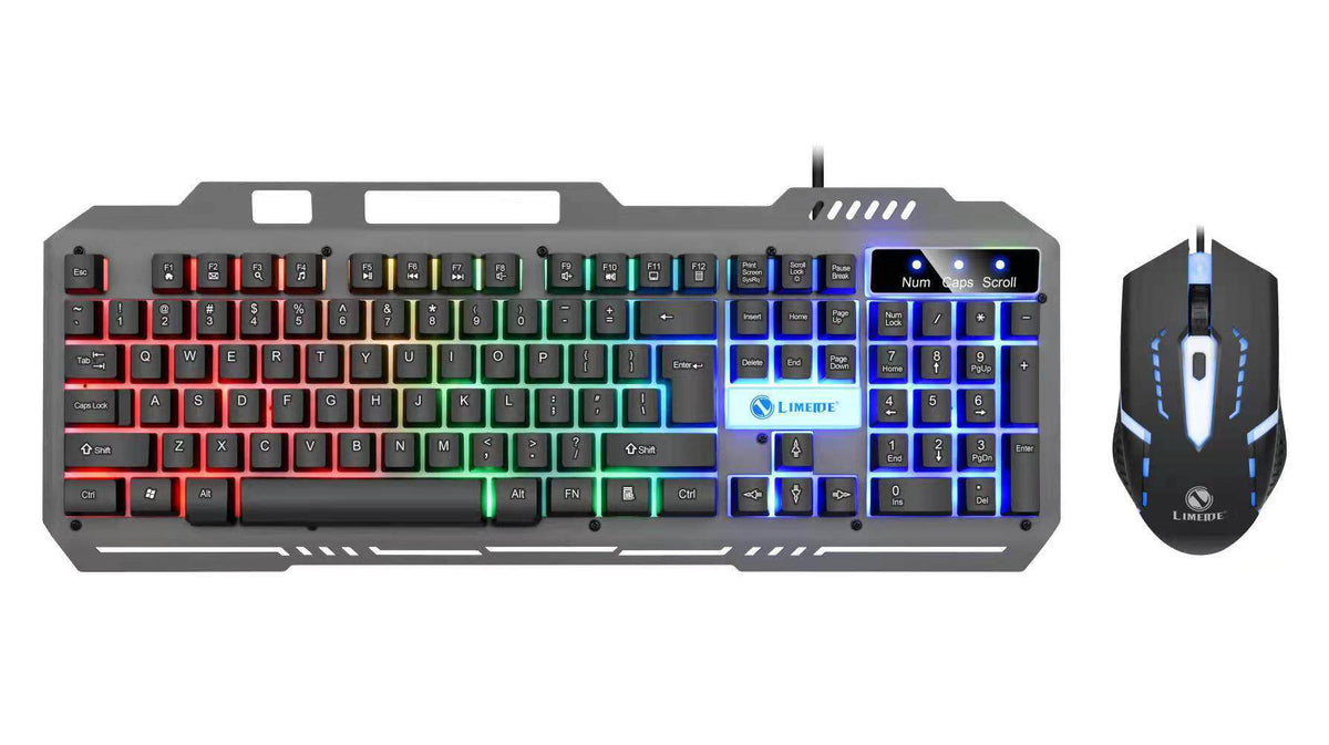Mechanical Feel Keyboard and Mouse Set with Backlit Keys