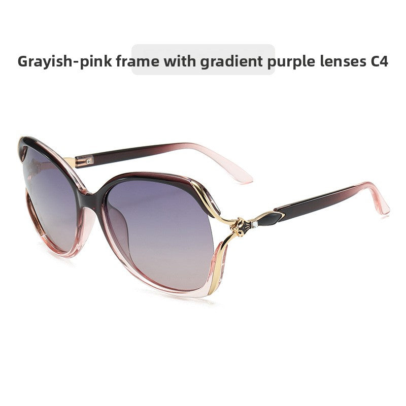 Metal Polarized Sunglasses Women Fashion Butterfly Frame