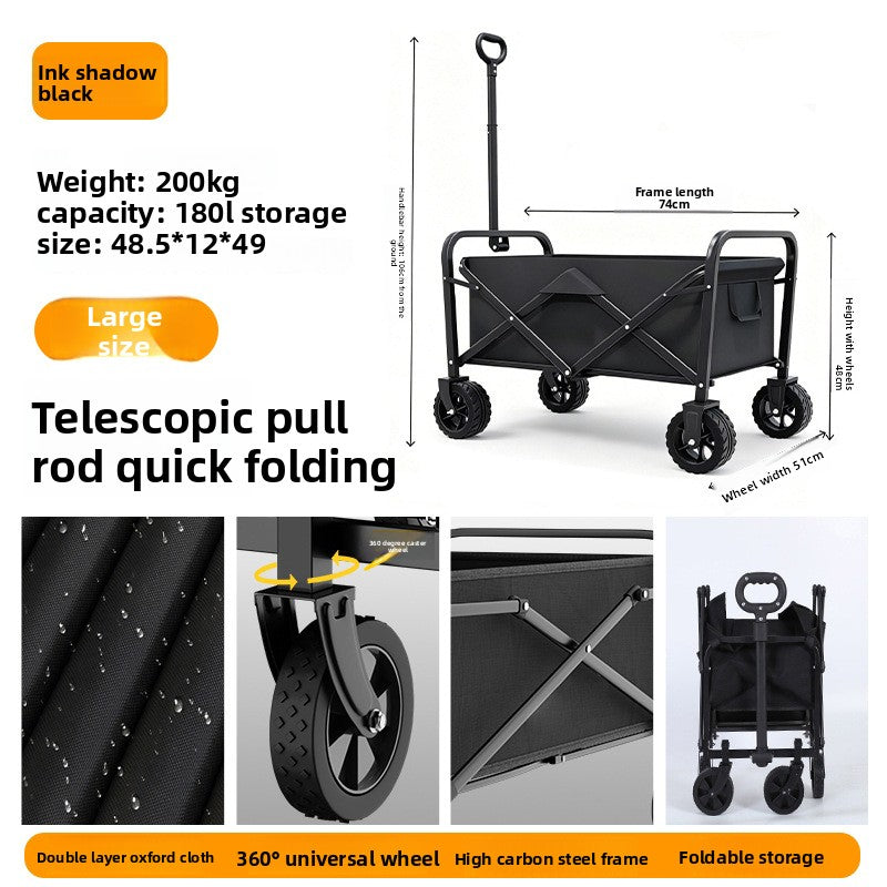 Portable Folding Camping Cart with Wheels