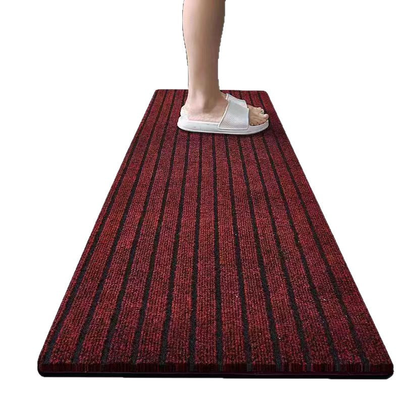 Modern Striped Crystal Velvet Non-Slip Entrance Mat