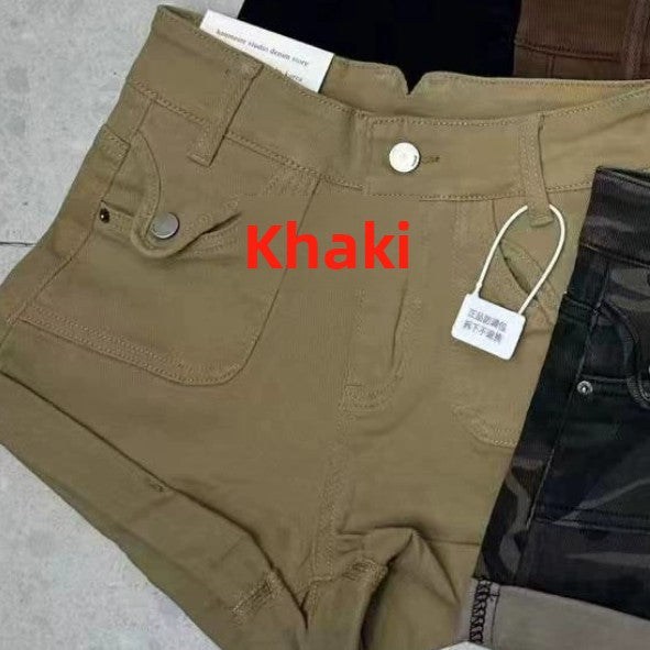 Womens Camouflage Denim Shorts