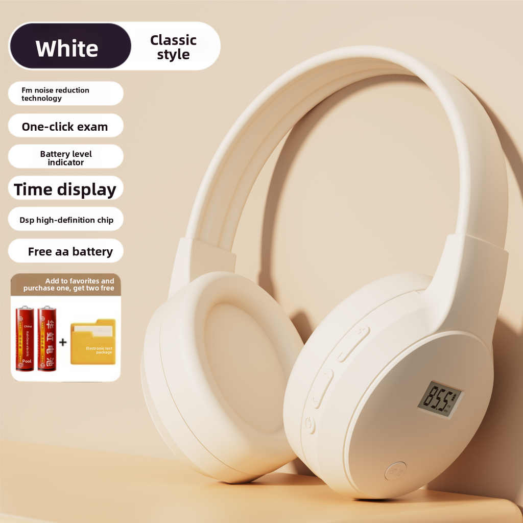 CET Exam Headphones with FM Radio and Bluetooth