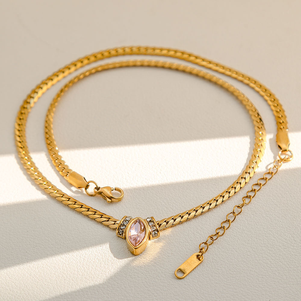 Diamond Encrusted Eye Necklace