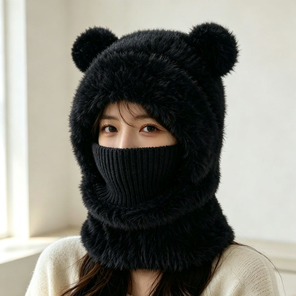 Fluffy Knitted Beanie for Women