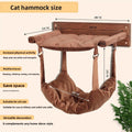 Wooden cat climbing frame wall