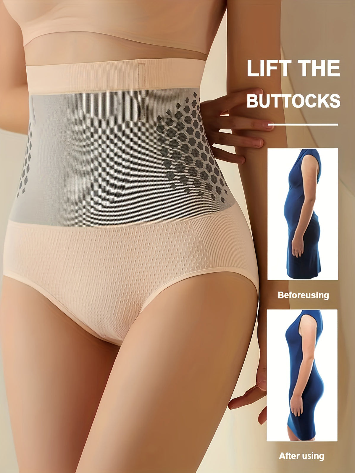High-Waisted Seamless Tummy Control Butt-Lifting Shaping Briefs