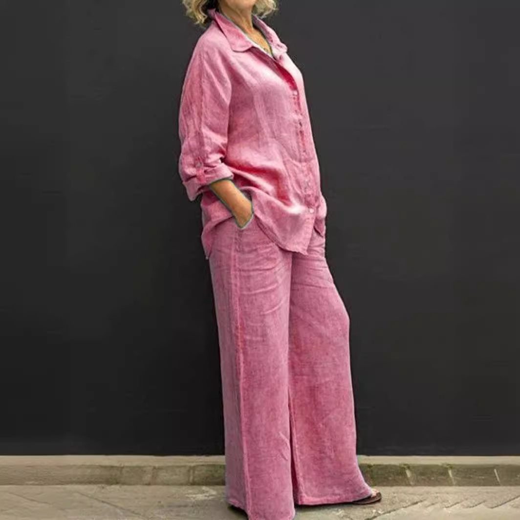 Women's Casual Shirt and Trousers Set