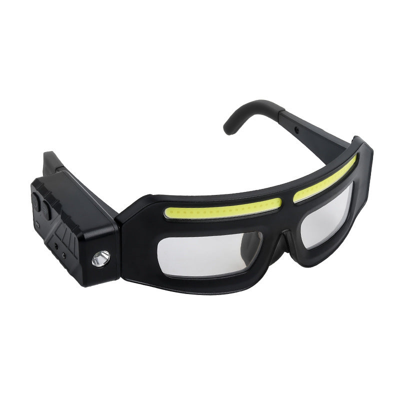 Rechargeable Glasses Mounted Headlamp Strong Light COB Night Fishing Cycling Outdoor Hands-Free Windproof Lantern