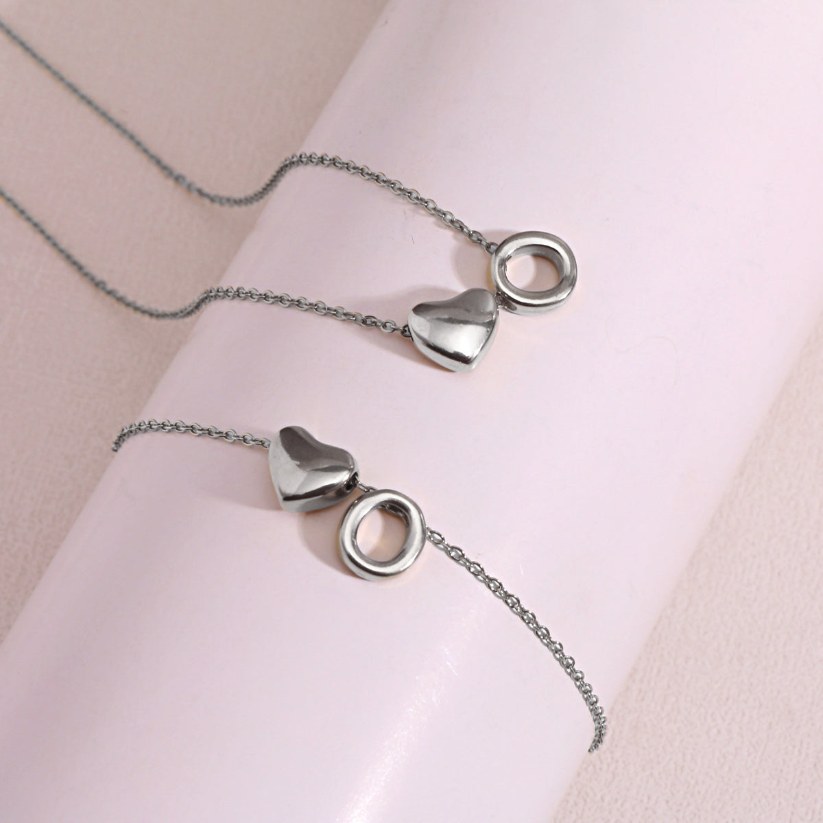 Heart Pendant Titanium Steel Necklace