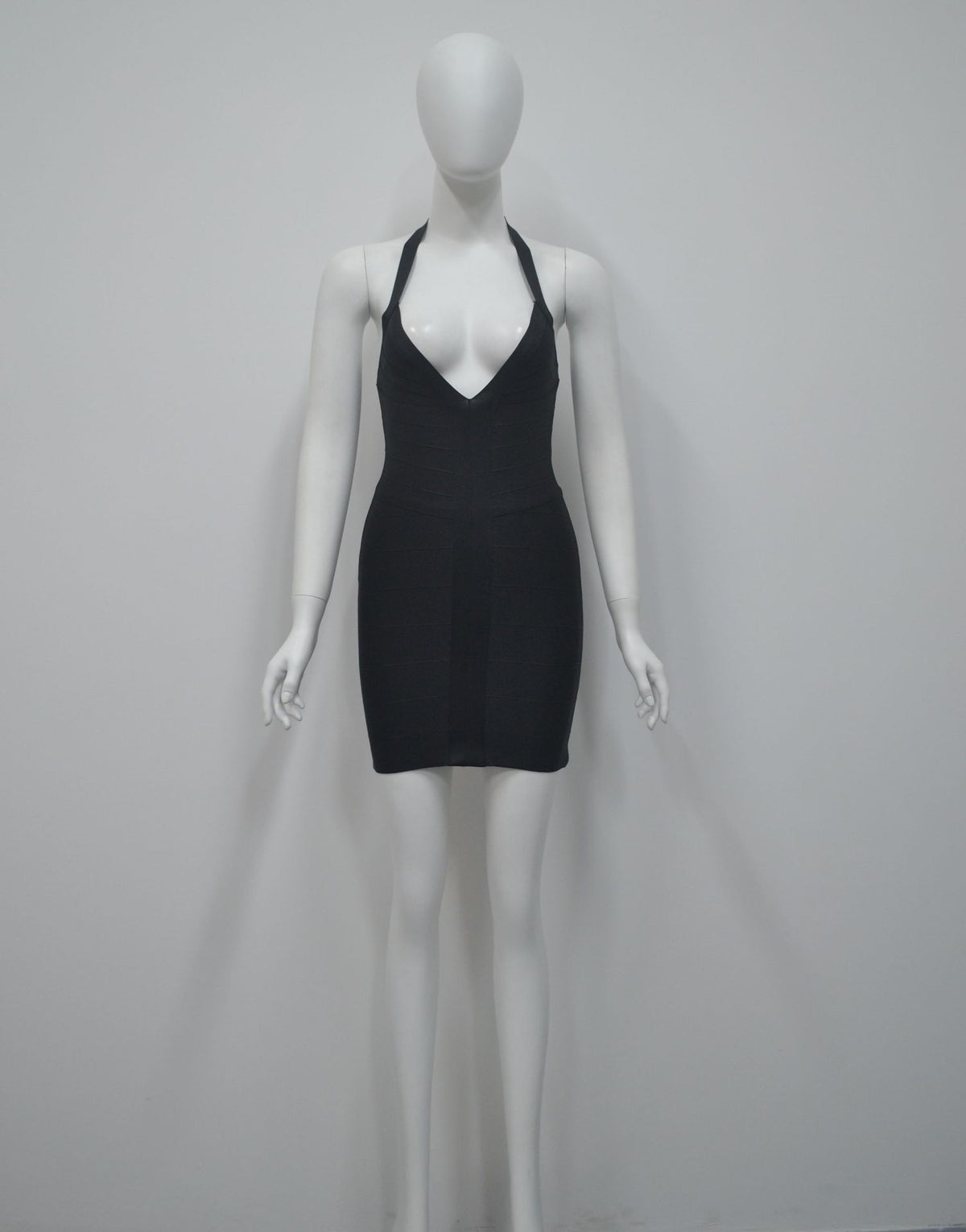 Women's Sexy Halter Backless V-Neck Bandage Party Mini Dress