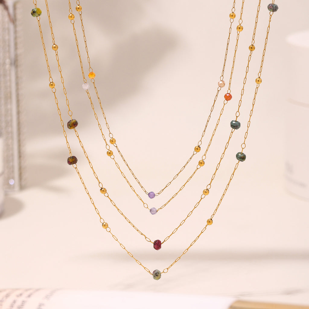 French Romantic Stone Necklace