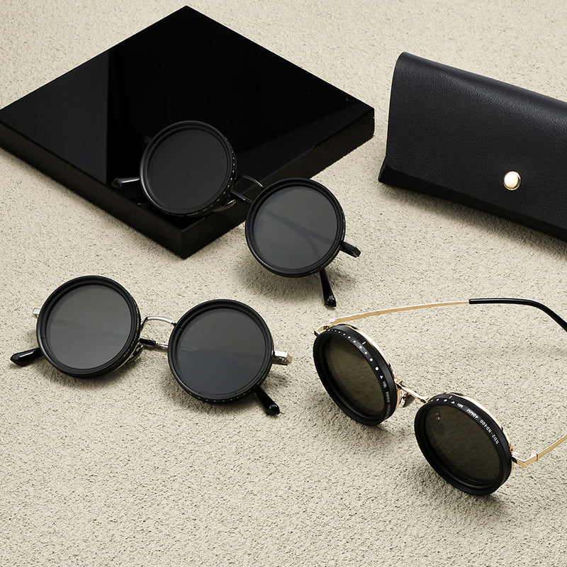 Adjustable Polarized Sunglasses with Rotating Filter