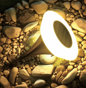 Solar-powered ground lights