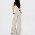 American Style Low Waist Slimming Loose Wide Leg Casual Jeans