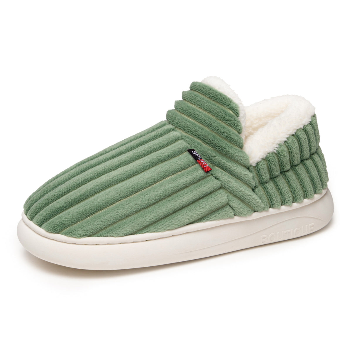 Womens Fleece Lined Cotton Slippers Warm Slip On Home Shoes
