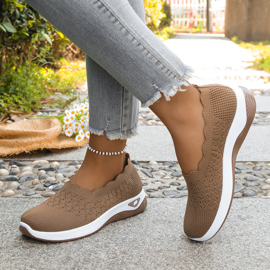 Middle-aged and elderly walking shoes, easy-to-wear casual shoes with one-step lacing