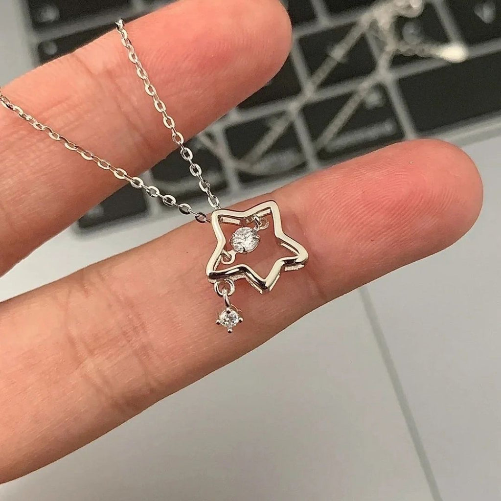 Zircon Bow Necklace for Women