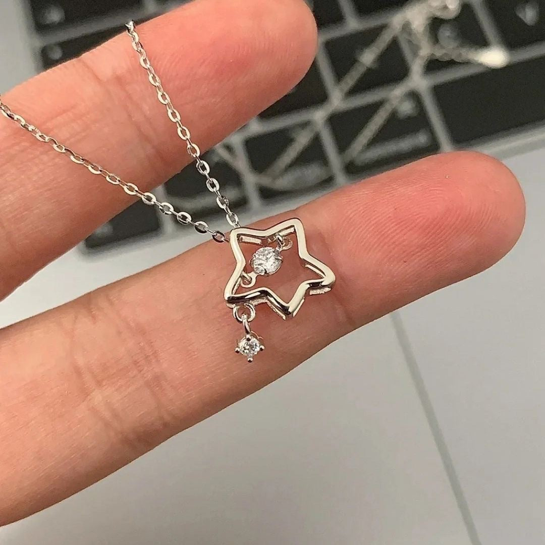 Zircon Bow Necklace for Women