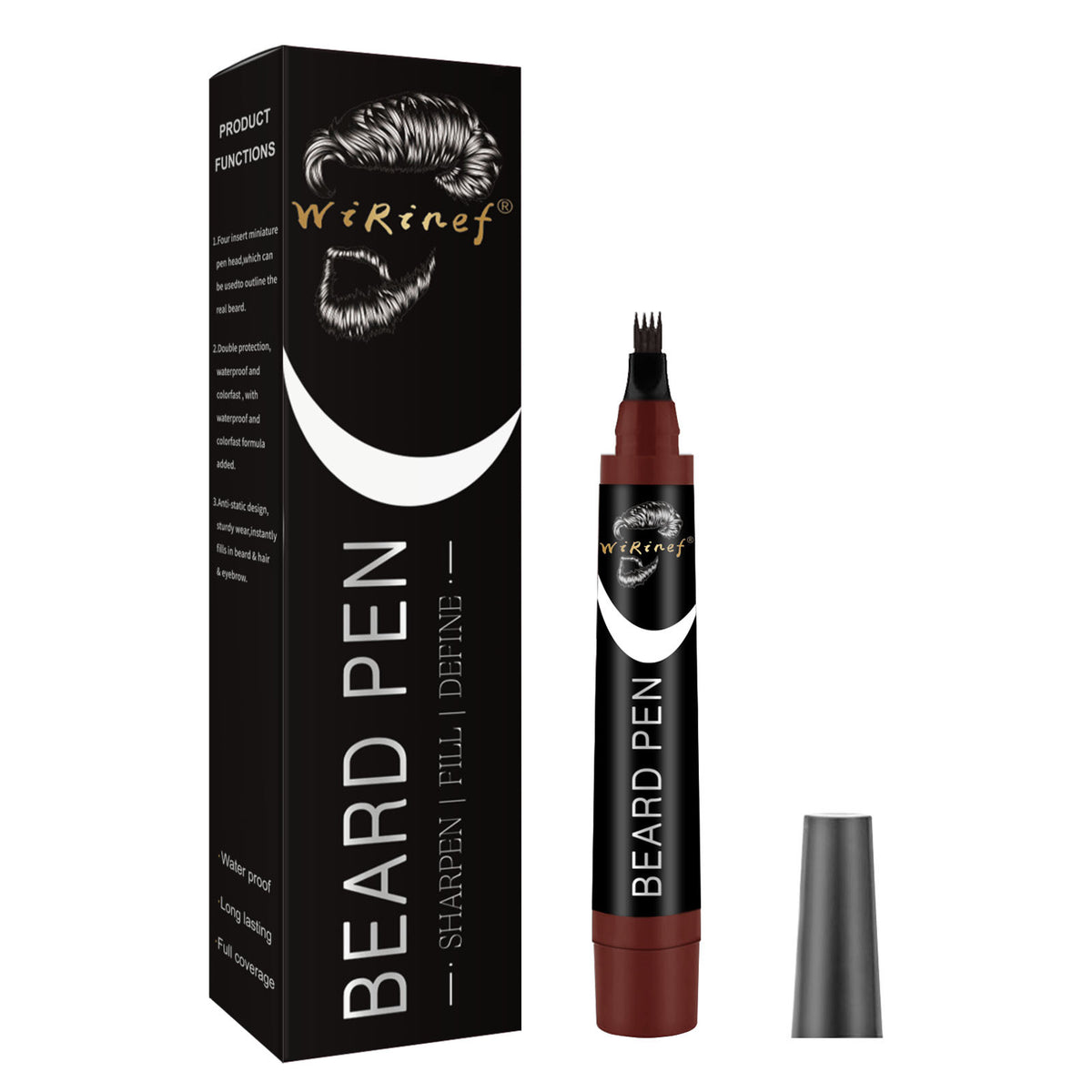 Beard Filler Pen with Brush for Men