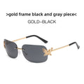 Frameless Diamond Butterfly Sunglasses Women's European and American Personalized Exquisite Fashion Trendy Sunglasses Wholesale