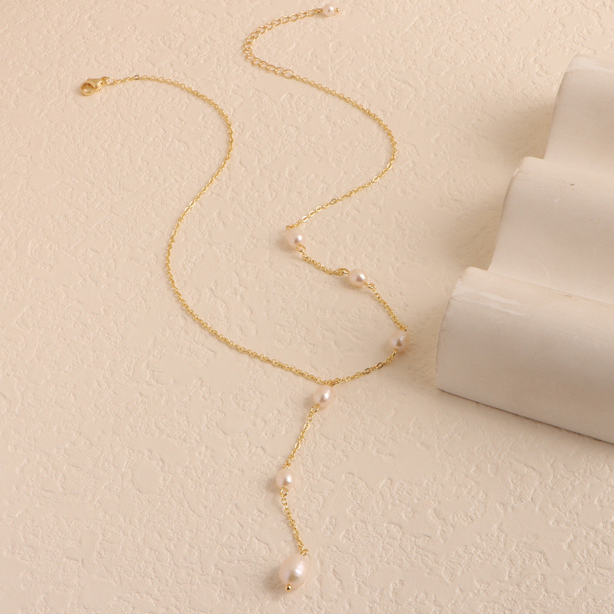 Freshwater Pearl Necklace with 925 Silver Chain