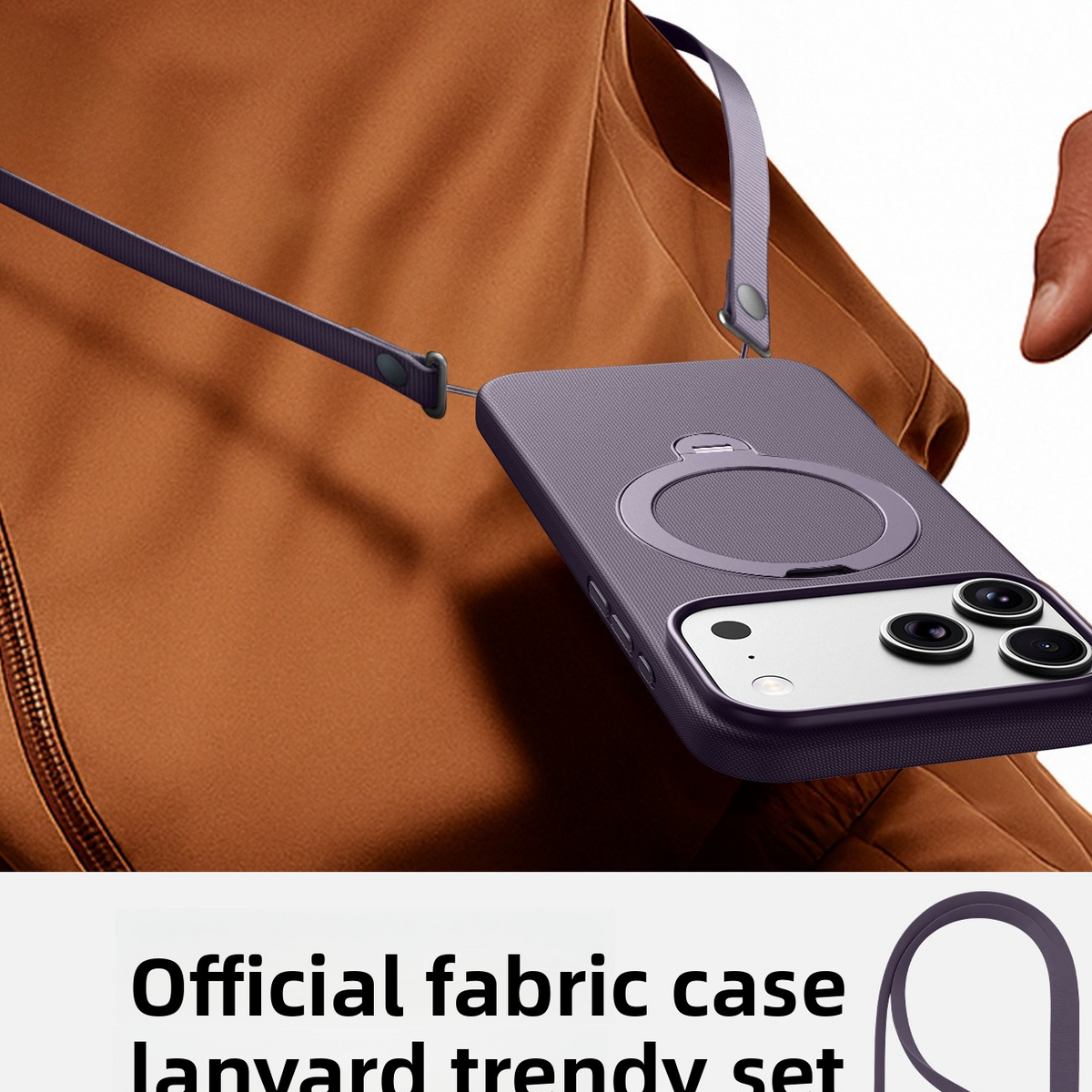 Magnetic Phone Case with Rotating Stand and Camera Button