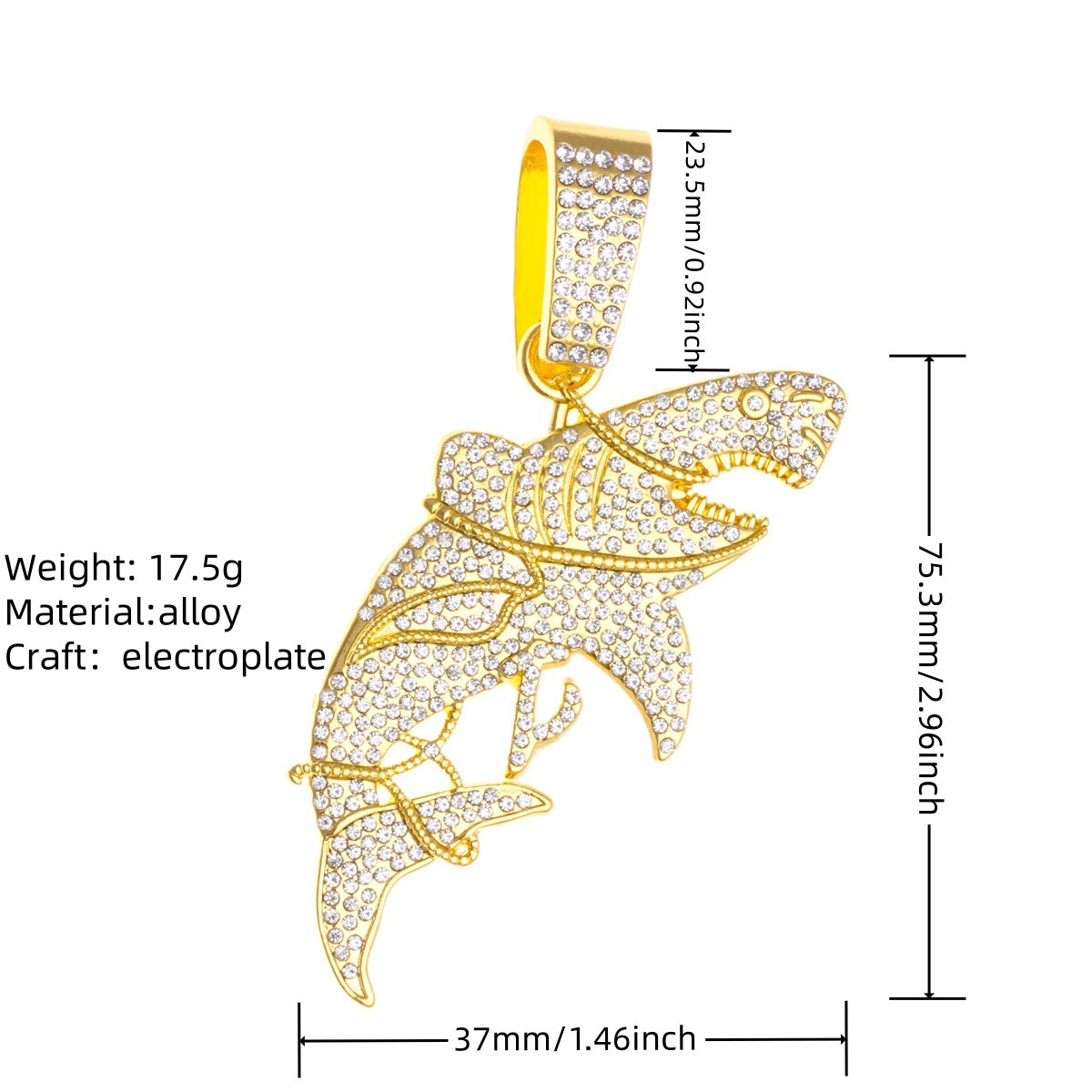 Cuban chain necklace pendant