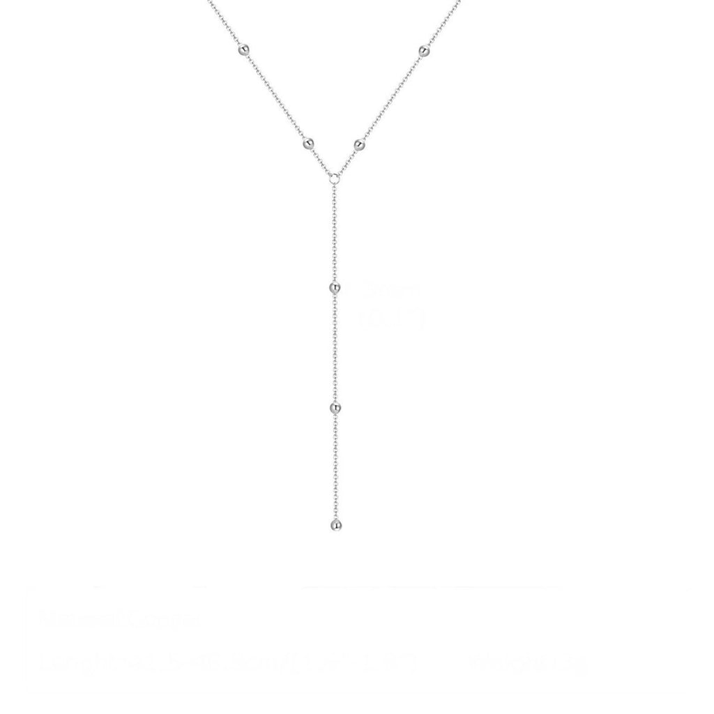 Layered Y-Shaped Tassel Bead Necklace