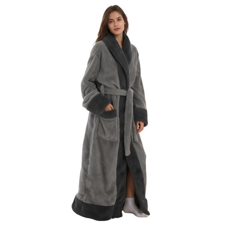 Flannel bathrobe
