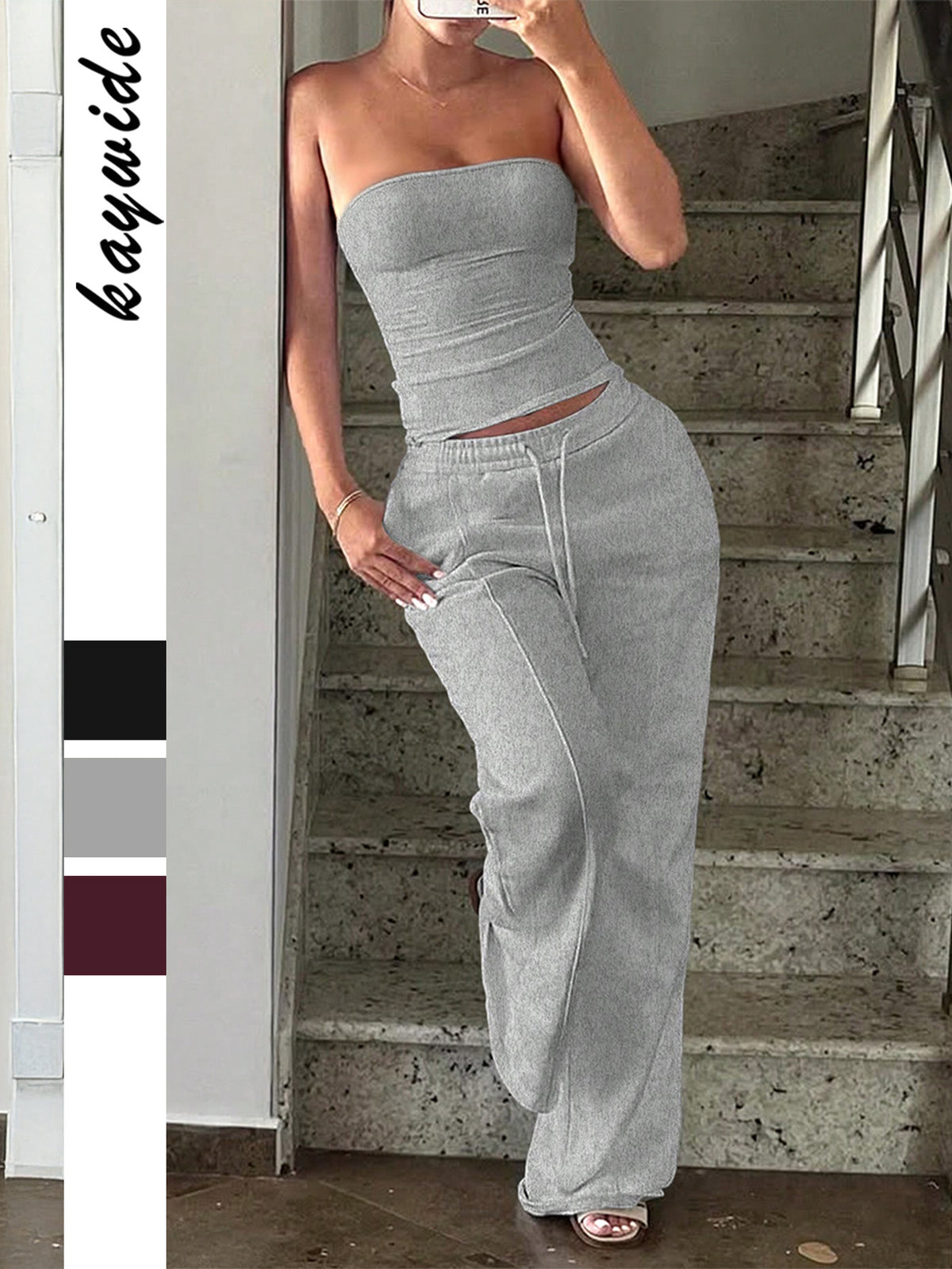 Women's Sleeveless Vest and Long Pants Set