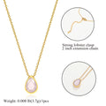 Water Drop Zircon Gold Plated Necklace with Adjustable Chain