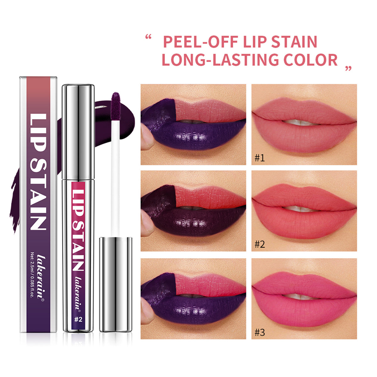 silver tube peel-off lip gloss