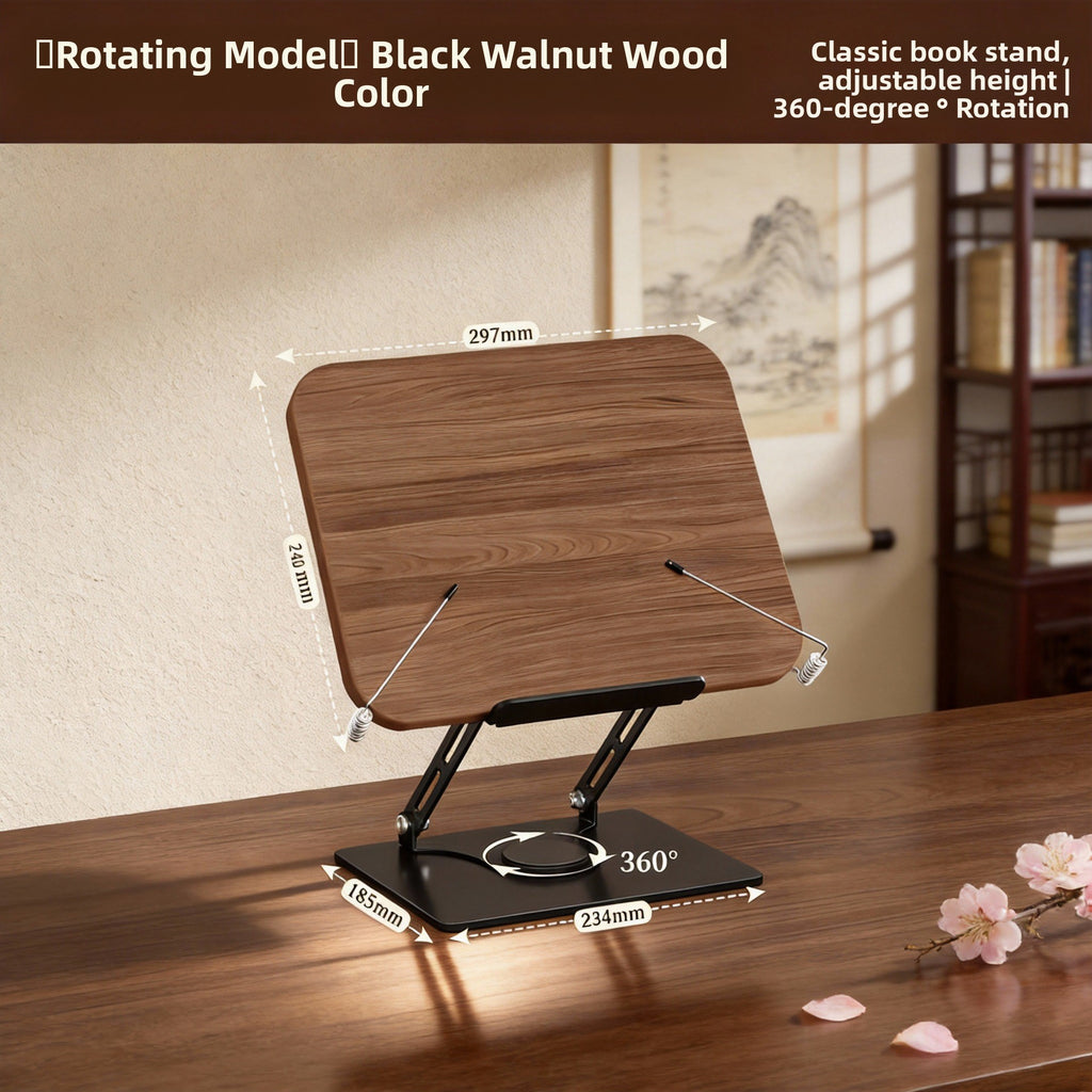 Rotating Wood Grain Reading Stand