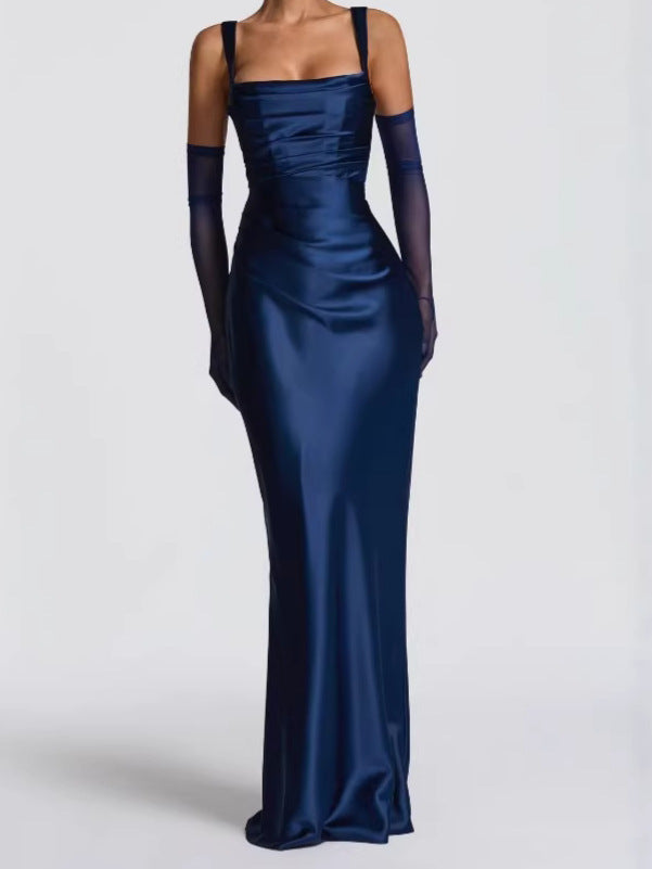 Elegant Halter Neck Fishtail Evening Gown