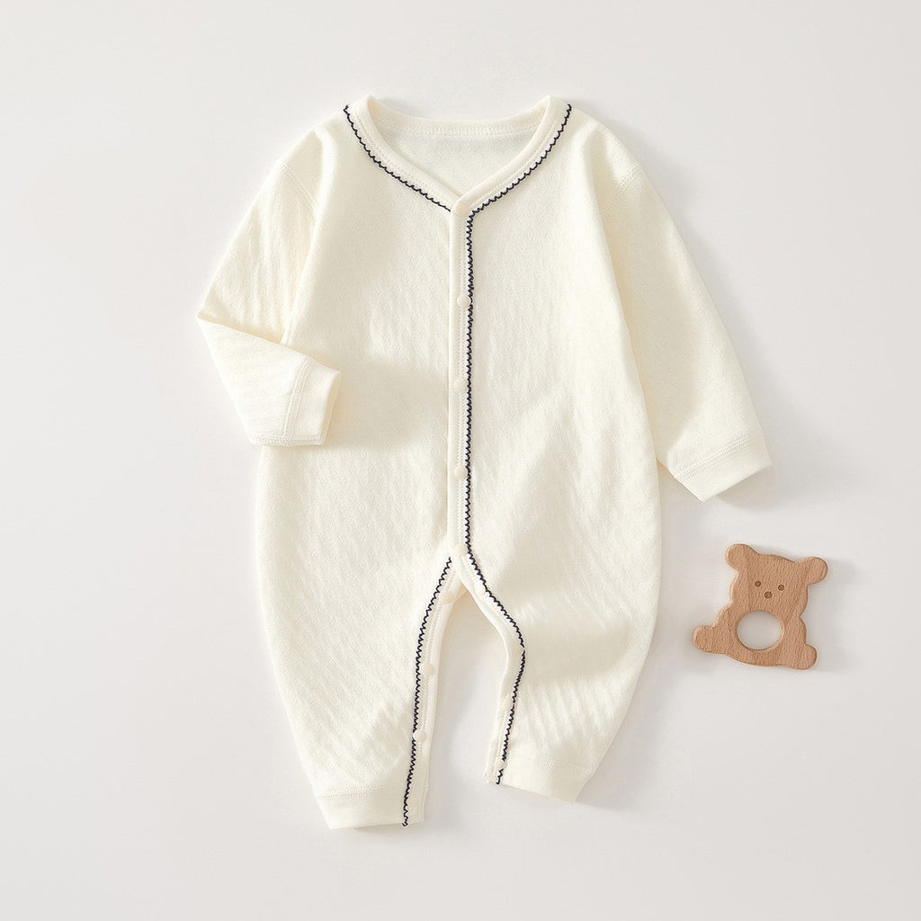 Pure Cotton Boneless Long Sleeve Newborn Baby Jumpsuit