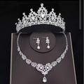 Bridal Crown Tiara Three-Piece Set