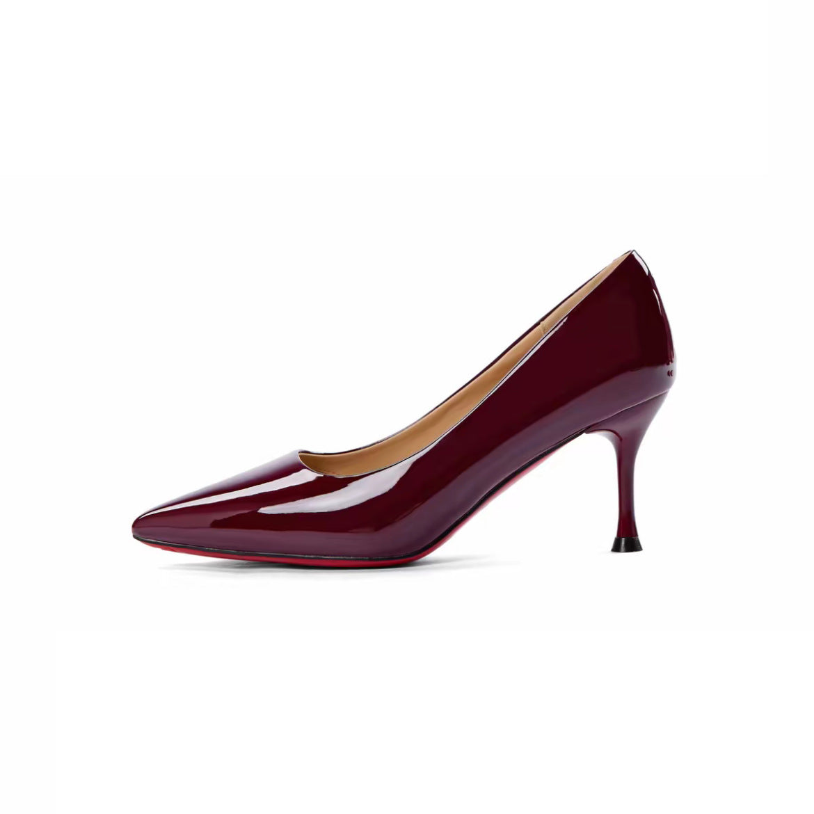 Womens Patent Leather Pointed Toe High Heels